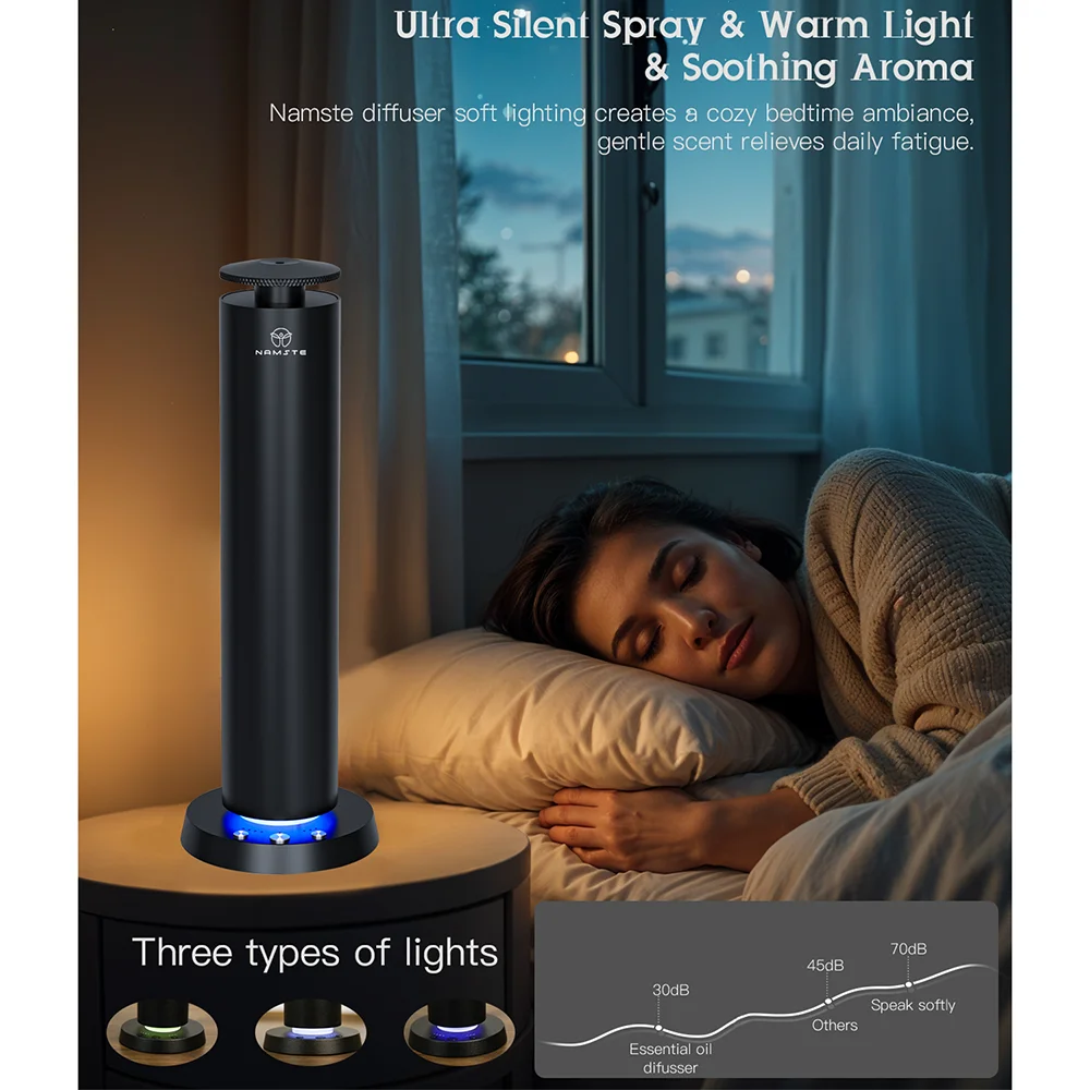 NAMSTE Smart Aroma Diffuser Essential Oil Diffusers Bluetooth Remote Button Control Fragrance Diffuser Scent Air Machine Home